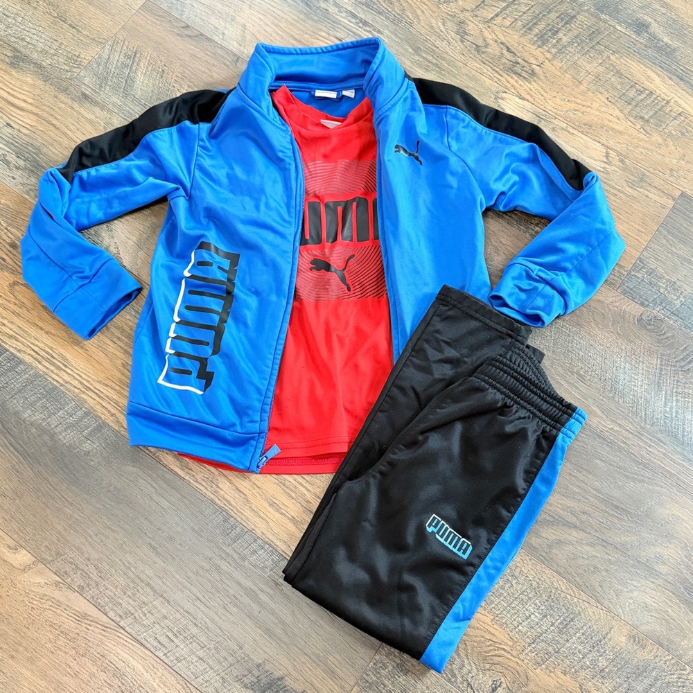 Puma 3-piece Athletic Set boys size 6 athleisure